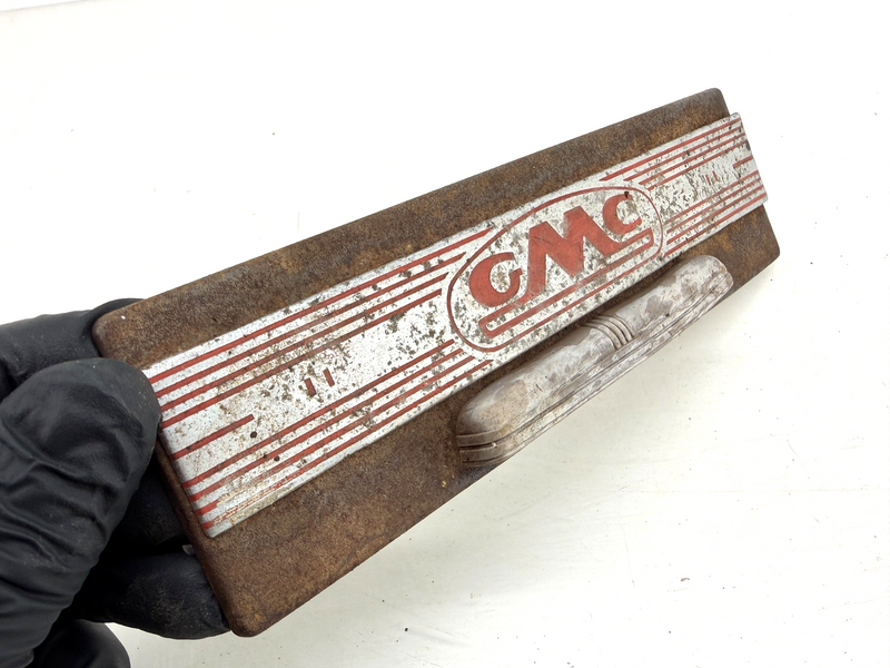 RARE OEM Vintage GMC Lid Door Cover Panel Emblem C67-27