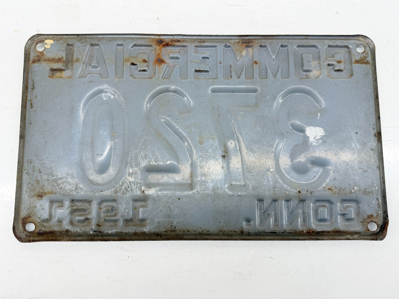 1951 Connecticut Commercial License Plate 3720 CONN Vintage Original C47-67