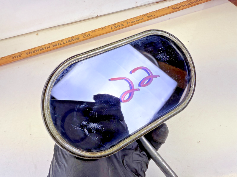 Vintage Accessory Yankee 6" Chrome Clamp on Truck Side View Mirror C27-22