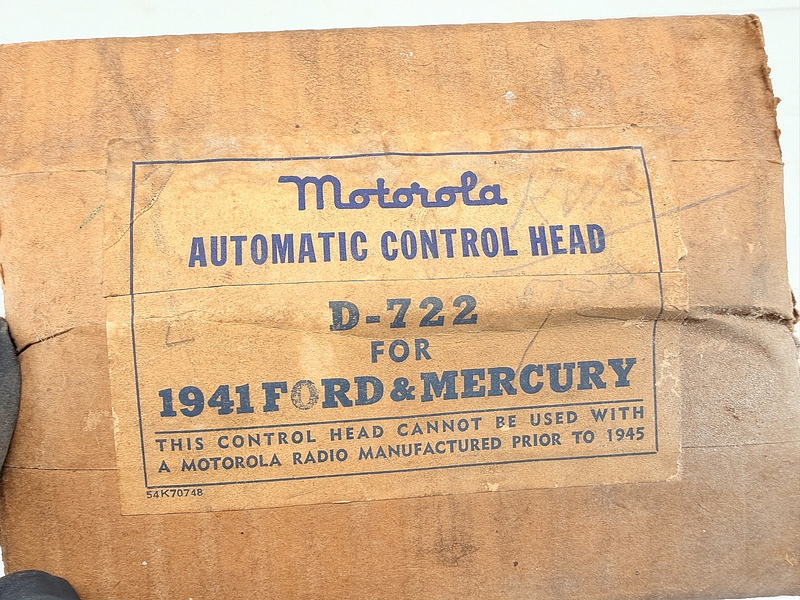 NOS SEALED BOX Motorola D722 Car Radio Control Head 1941 Ford & Mercury C73-1