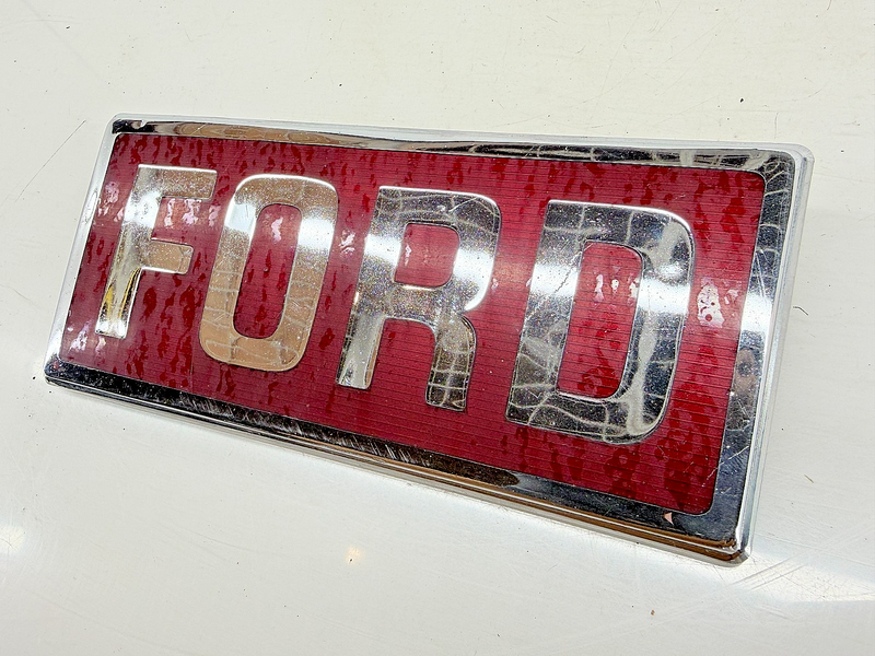 Vintage ORIGINAL Ford Chrome Emblem Badge MAN CAVE RAT ROD C66-21