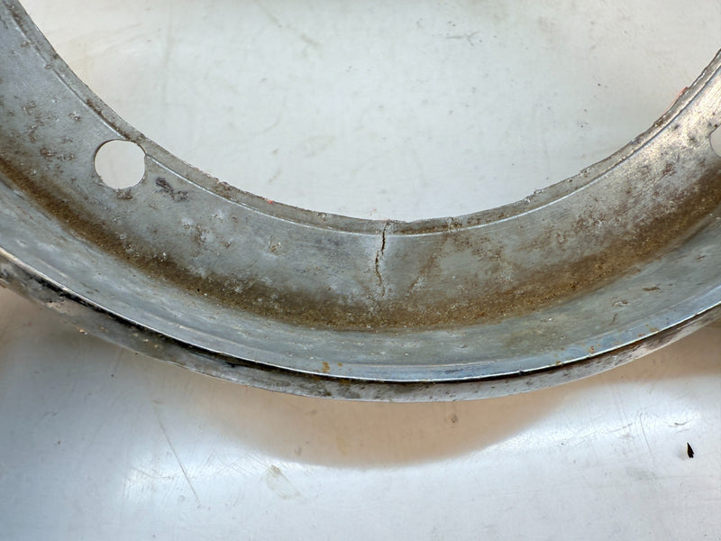 BRKN OEM 1957 FORD FAIRLANE 500 RH TAIL LIGHT HOUSING BEZEL C28-3