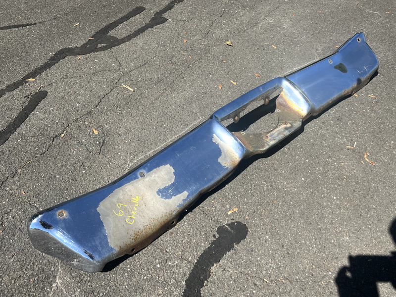 OEM Original 1969 69 CHEVELLE MALIBU CHROME REAR BUMPER STRAIGHT