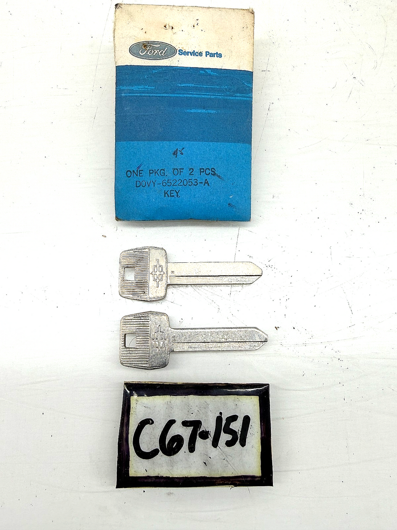 NOS 1970 - 1979 FORD Lincoln Continental Door Ignition Keys D0VY6522053A C67-151