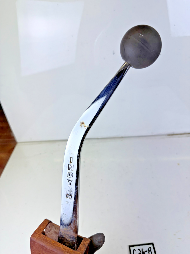 VINTAGE ORIGINAL HURST INDY SHIFTER STICK HANDLE CHROME  & KNOB C26-8