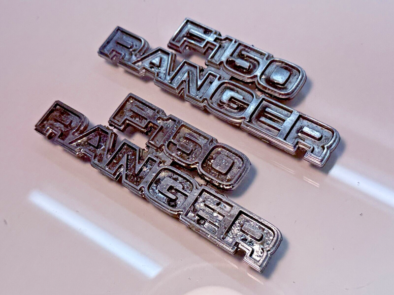 OEM 1977-1979 Ford Truck F150 Ranger Pair of Cowl Emblems D7TB-16702-CWB B32-78