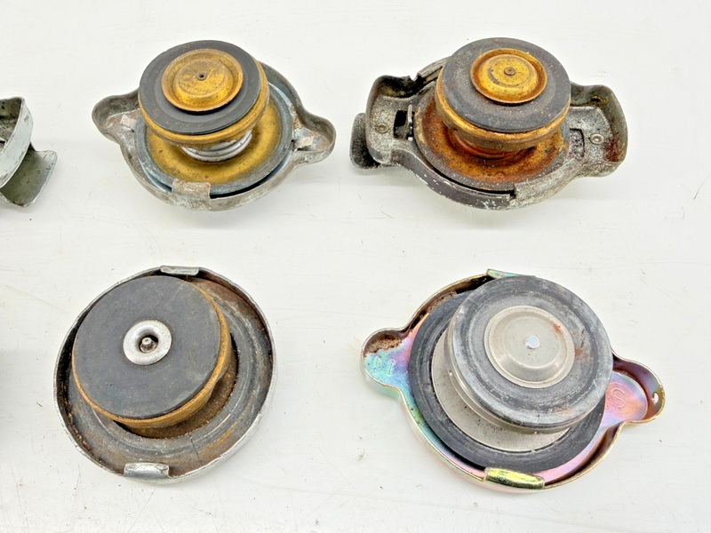 (12) Vintage LOT of 1960's FORD Radiator Caps Chevy Dodge Camaro Mustang C58-31