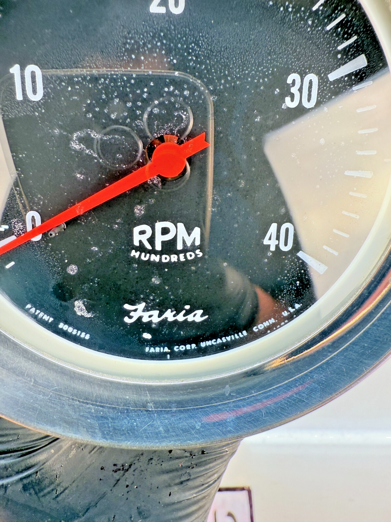 Vintage Original NOS 1960's Faria Tachometer 4,000 4K RPM B62-12