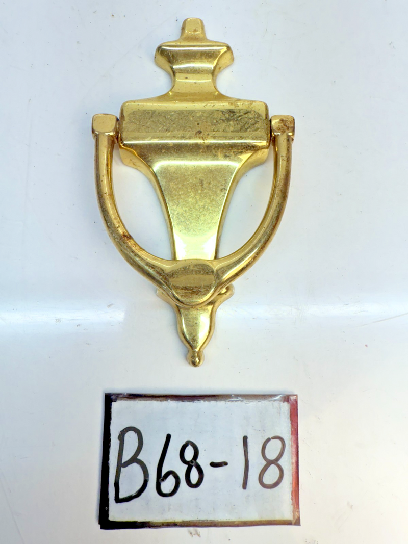 VINTAGE ANTIQUE BRASS TRADITIONAL DOOR KNOCKER 6" B68-18