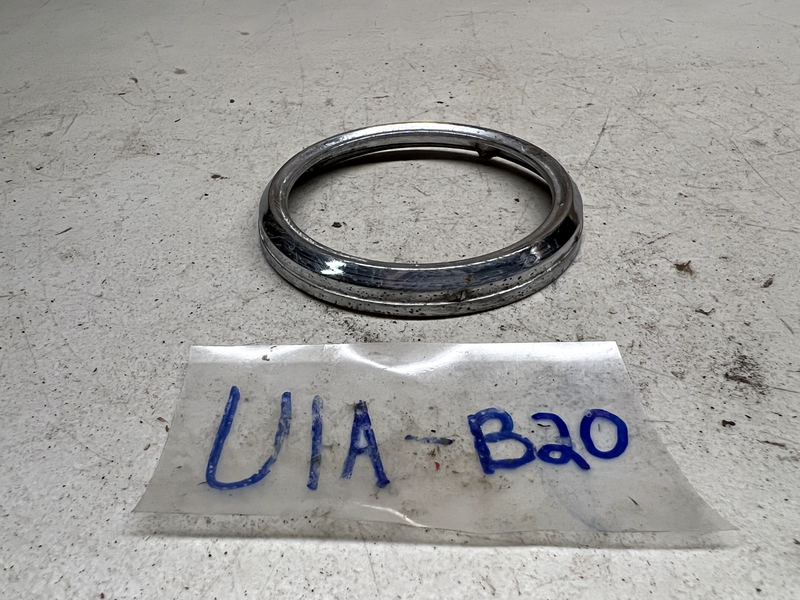 NOS 1969  Mustang Roof Pillar sail pane Emblem chrome Ring LH C9ZB-65317A56A