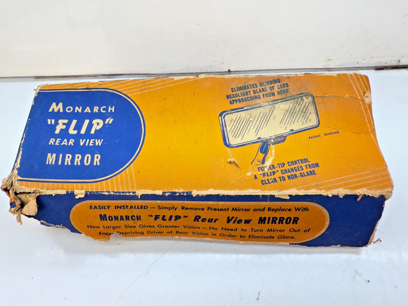 NOS Accessory Monarch FLIP Rear View Mirror GM FORD 40s 50s 60s  Rod Custom B84