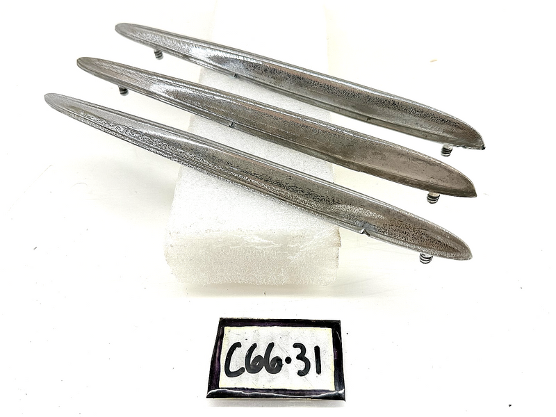(3) OEM 1963 Mercury Comet Rear Fender Spears Trim 221 260 Convertible C66-31