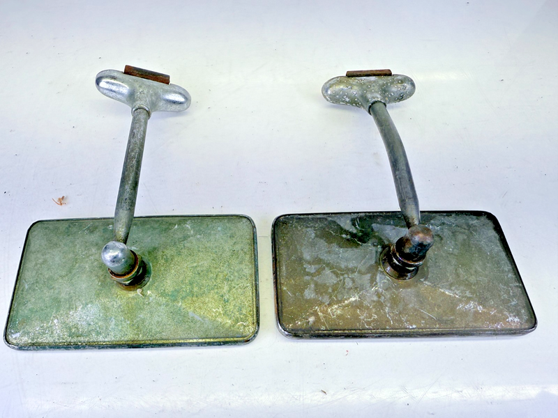 Original 1940's YANKEE Exterior Accessory Door Clamp Rear View Mirrors C27-31