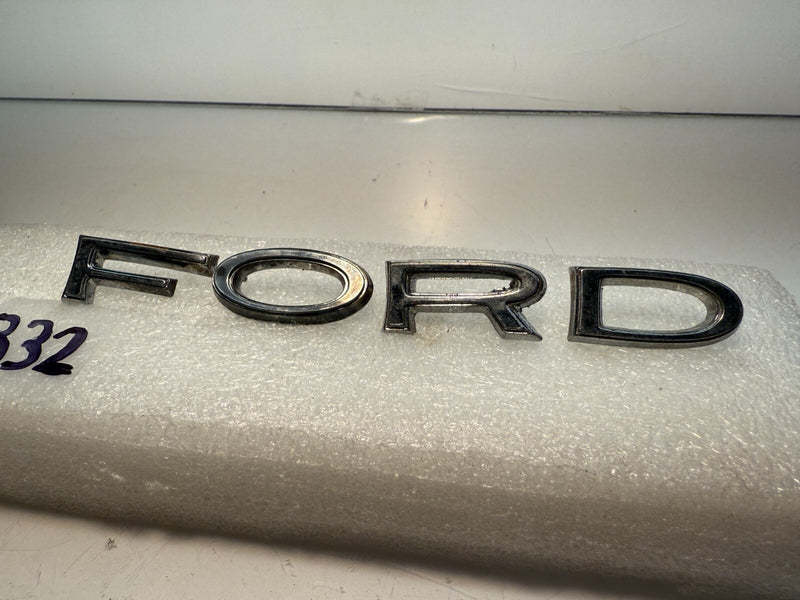 OEM 1964 Ford Galaxie 500 Custom Hood Letters Emblem Molding Trim Script B32-31