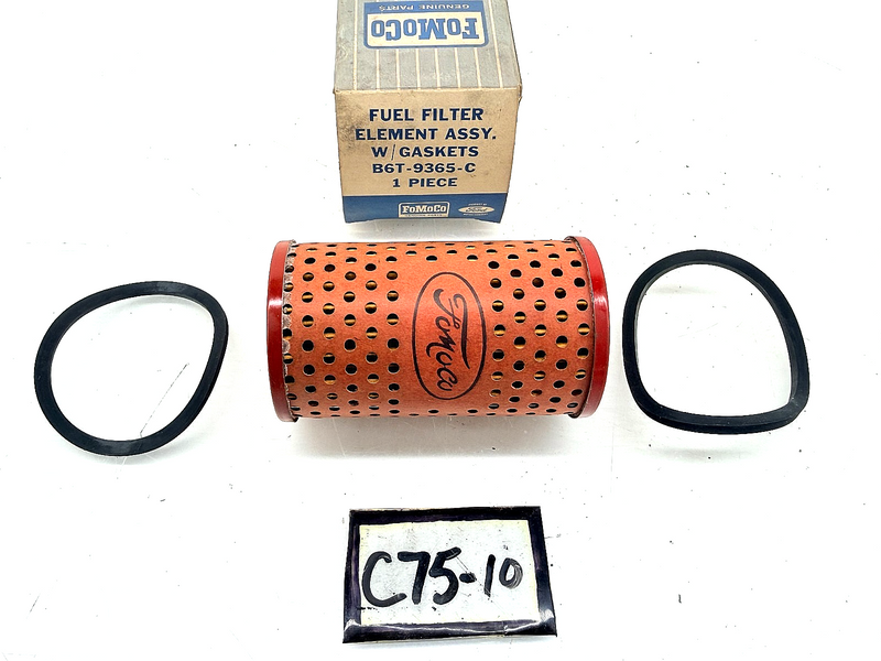 NOS 1956 Ford Truck Glass Bowl Fuel Filter Element B6T-9365-C C75-10