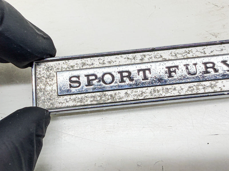 OEM 1967 PLYMOUTH SPORT FURY DOOR PANEL EMBLEM MOPAR 2788485 E10-107