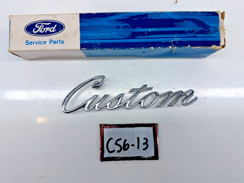 NOS 1969 1970 FORD F100 F250 F350 GALAXIE CUSTOM EMBLEM C9AB-62291B62-C C56-13