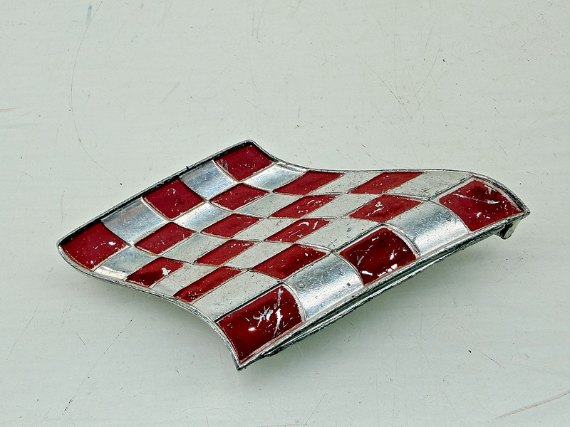 OEM 1963 Ford Mercury Checkered Flag Emblem C3MB-16188 21375 KBC E9-71