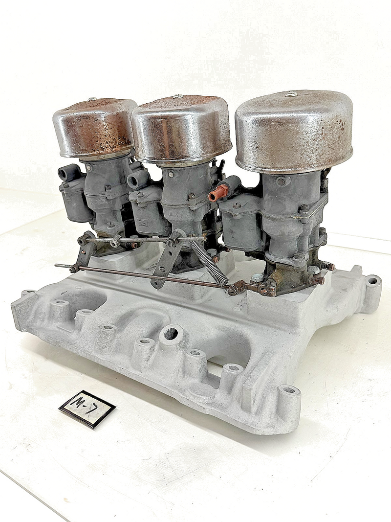1956 1957 Offenhauser 3615 Tri-Power Intake Manifold Dodge Red Ram Hemi 315 325