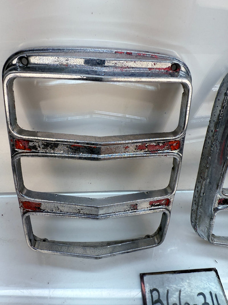 OEM Pair  1964 - 1966 Ford Mustang Tail Light Bezel LH RH C4ZB-13449-B 65 B66-34