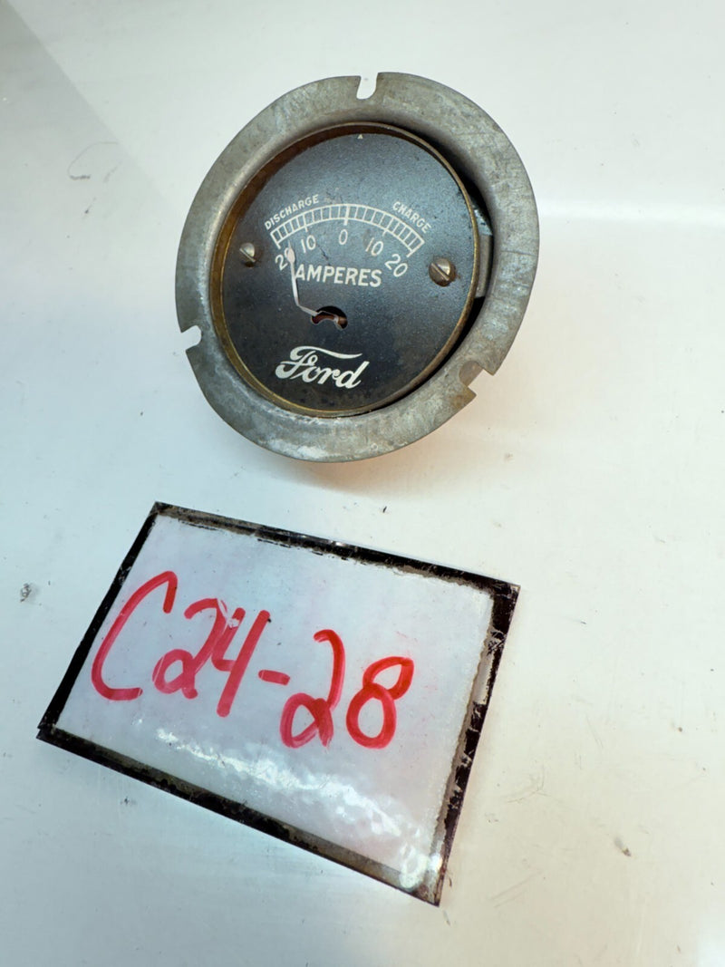Vintage Original Antique Ford Model "A" / "T" AMPERES GAUGE AMP C24-28