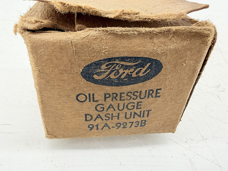 NOS 1937 - 1940 FORD OIL PRESSURE GAUGE DASH UNIT 91A-9273B C77-23