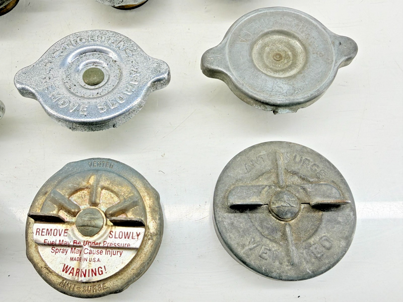 (12) Vintage LOT of 1960's FORD Radiator Caps Chevy Dodge Camaro Mustang C58-31