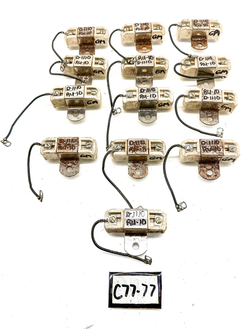 (1) NOS Vintage 1956 - 1974 GM IGNITION BALLAST RESISTOR D-1110 RU-10 C77-77