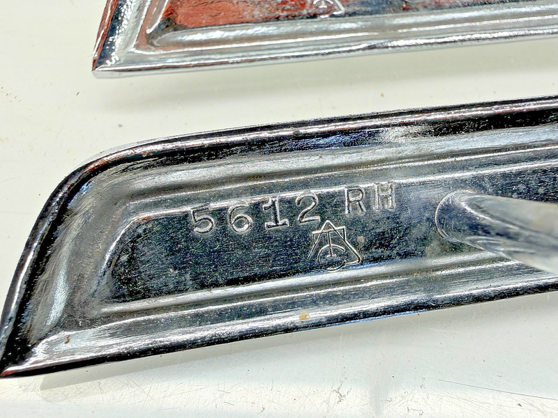 (3) NOS 1966 MERCURY COMET RH CHROME FENDER LOUVERS EMBLEMS C6GB-16188-C C60-42