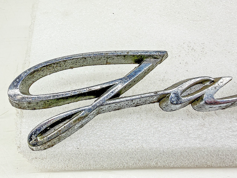 OEM 1959 FORD GALAXIE SCRIPT FENDER EMBLEM B9AB-6425622-A E10-15