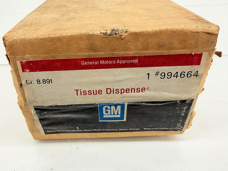 RARE NOS CHEVY IMPALA CHEVELLE CAPRICE BENCH SEAT TISSUE DISPENSER 994664 C68-44