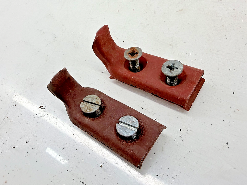 OEM Jeep Willys CJ2A CJ3A Pair Windshield Lower Brackets J-Hooks C49-60