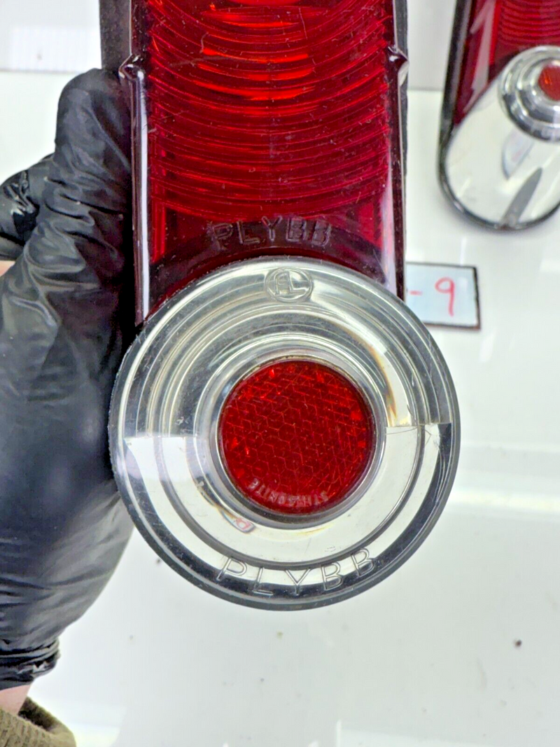 *RARE* Original 1955 Plymouth Tail Lights Housing Assembly Pair PLYBB 55 B51-9