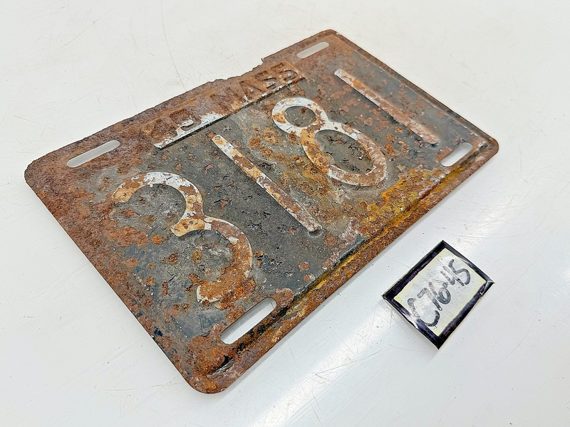 Vintage 1949 3181 Massachusetts License Plate Sign MA 3181 C76-45