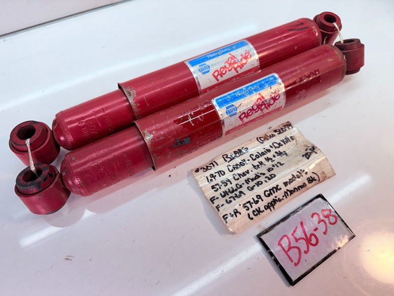 NOS REAR SHOCKS 1957 - 1970 CADDY DEVILLE CHEVY TRUCK G-MOD G-10 GMC B56-38