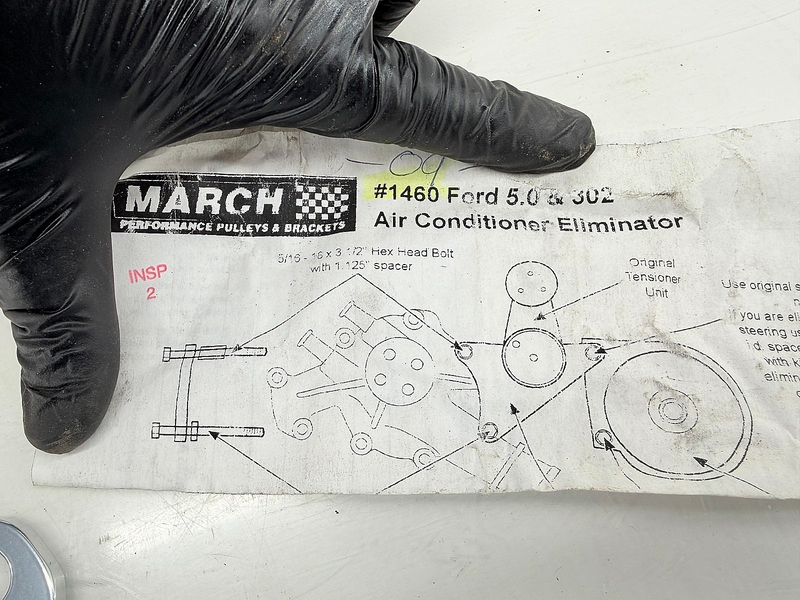 NOS 1990 - 1993 MUSTANG March Performance A/C Eliminator Bracket 5.0 1460-09 C64