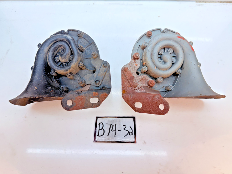 OEM 1955 - 1956 Chevy Corvette Delco Remy Horn 759 760 Pair -Survivors- B74-32