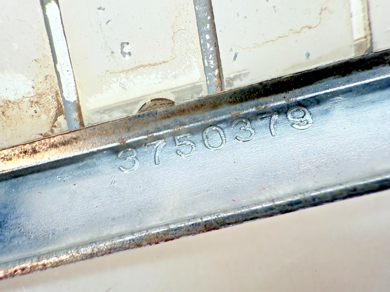 OEM 1958 CHEVROLET PASSENGER 6 CYLINDER HOOD EMBLEM 3750379 B75-35