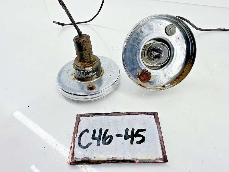 OEM 1965 - 1968 Jeep CJ3 CJ5 CJ6 PAIR Parking Light Lens Willys C46-45