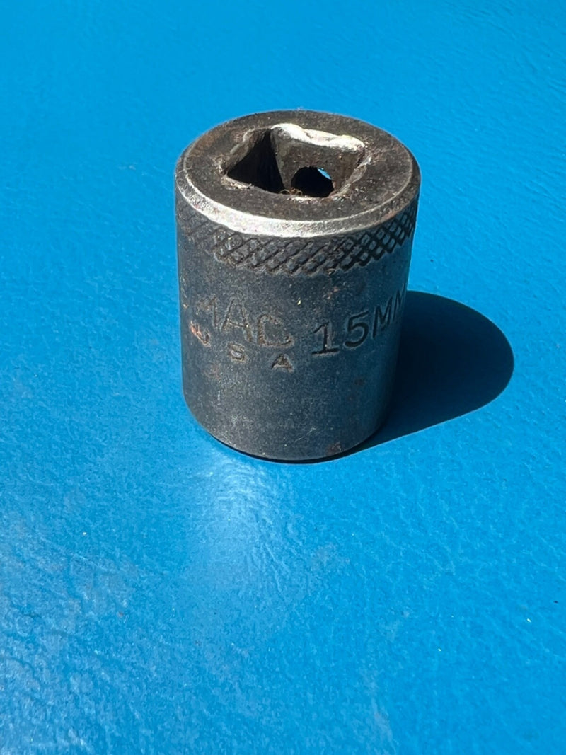 MAC TOOLS XP6-15MM. 3/8" DRIVE, 15MM. SOCKET, SHALLOW, 6 POINT.