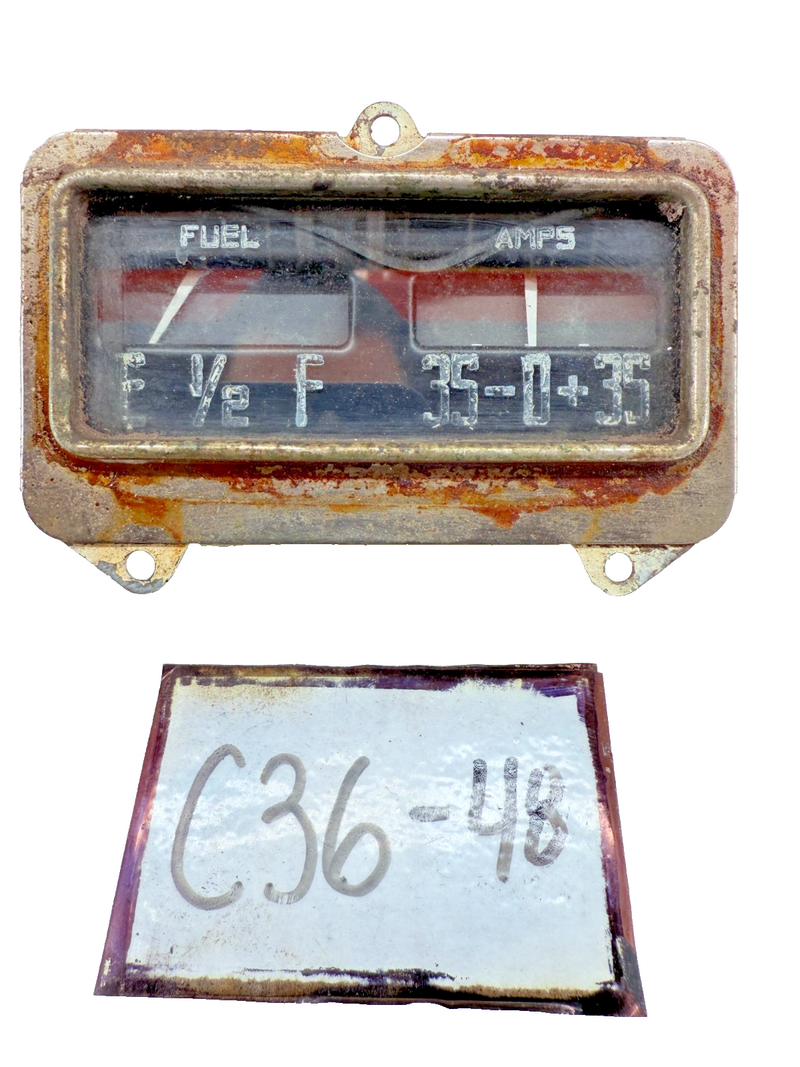 OEM 1939 DODGE PLYMOUTH PT81 MOPAR Fuel Amps Gauges Gauge Cluster Dash C36-48