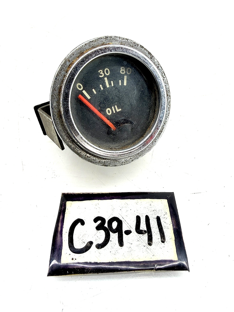 Vintage 1932 - 1948 Ford Hot Rod Glass Oil Pressure Gauge S6997N C39-41