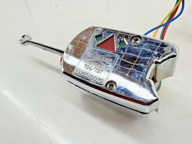 Vintage Original YANKEE TURNFLEX 734 / 737 Chrome Turn Signal Switch C37-52