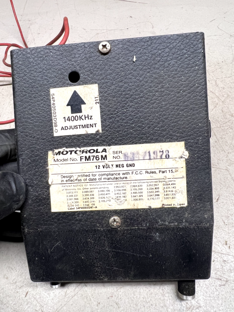 VINTAGE MOTOROLA FM76M FM TUNER-CONVERTER RADIO CHEVROLET FORD B22