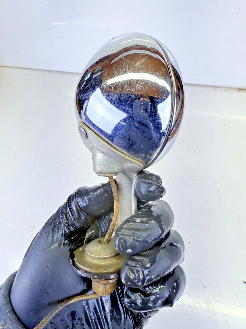 Vintage Dietz 310 Blue Light 525 Glass Lens Fire Ambulance Police RAT ROD C27-12