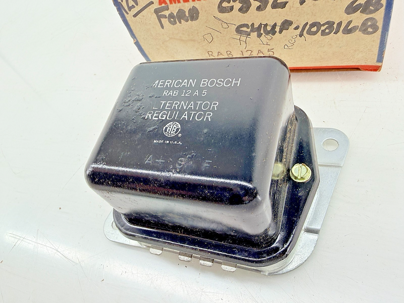 NOS 1965 - 1977 Mustang Cougar Ford F100 F350 VOLTAGE REGULATOR RAB 12A 5 C74-14