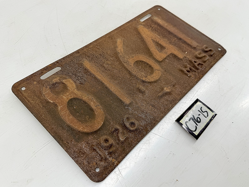 Vintage 1926 81641 Massachusetts License Plate Sign MA 81.641 C76-15