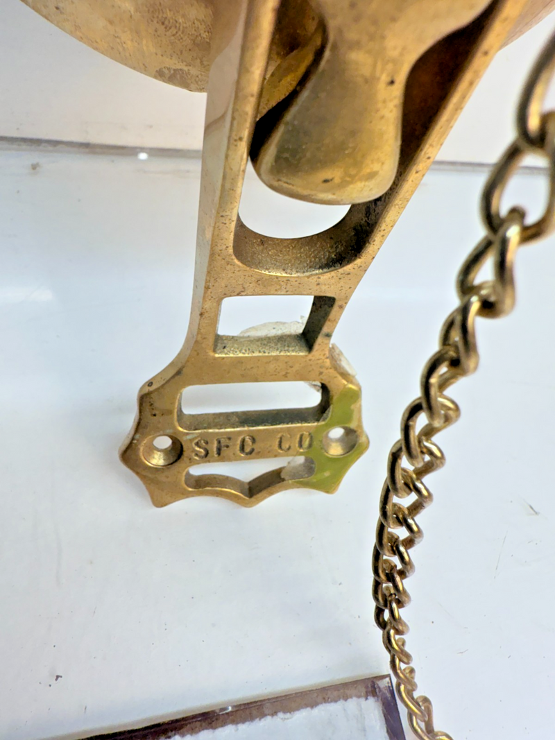Vintage San Francisco Cable Car SFC Co Solid Brass Trolley Bell Door Knocker B68
