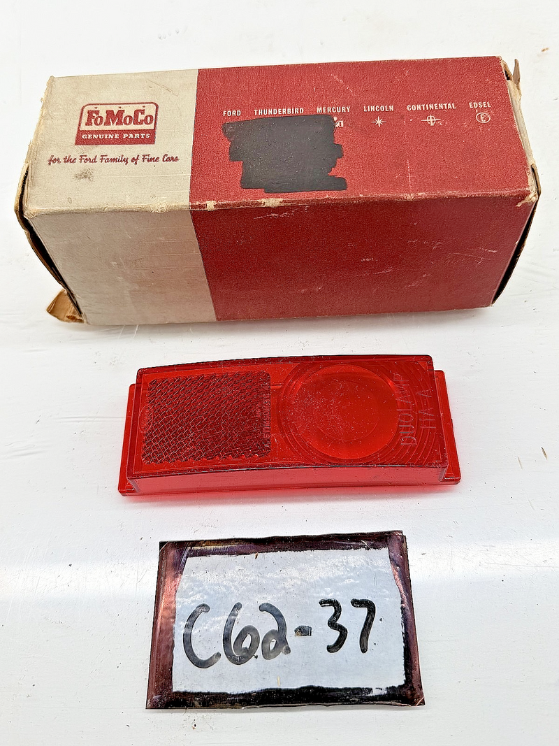 NOS 1948 - 1956 Panel Truck Ford Rear Lamp Lens 11A-13450-A C62-37