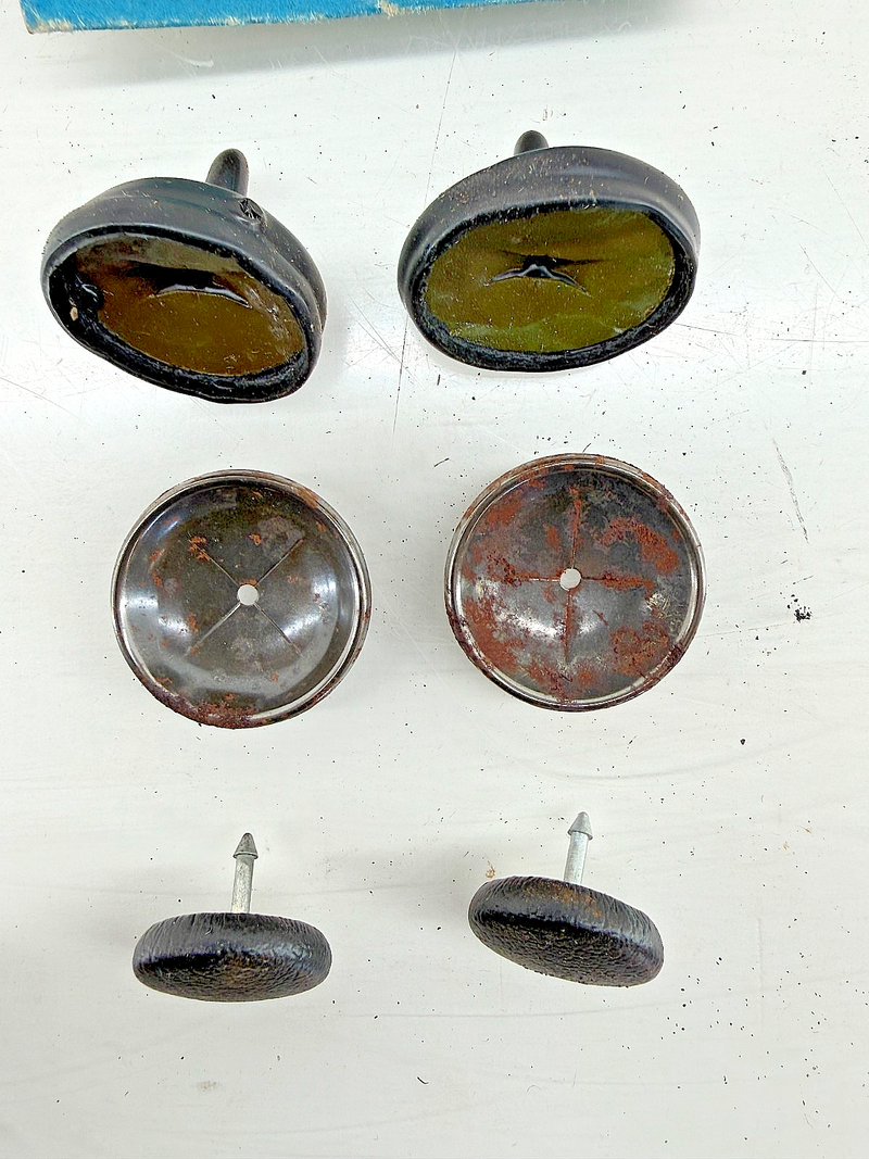NOS 1974 - 1978 Ford Mustang Upholstery Button Pair Black D4AZ-6963500-A C67-149